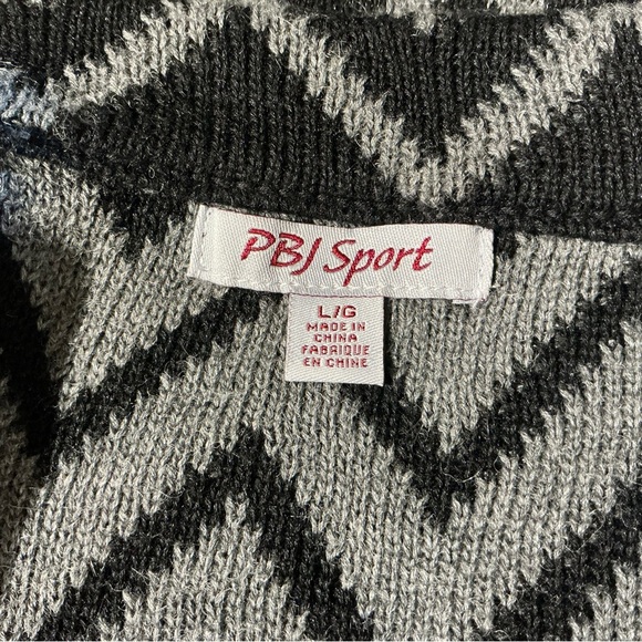 Vintage Embroidered Zip Up Sweater Cardigan Beaded Snowflake Holiday Christmas L - Picture 11 of 13